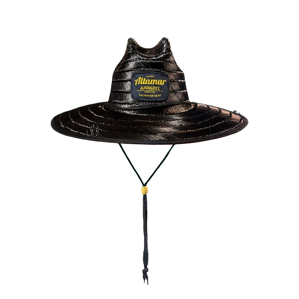 Vintage Black Straw Hat