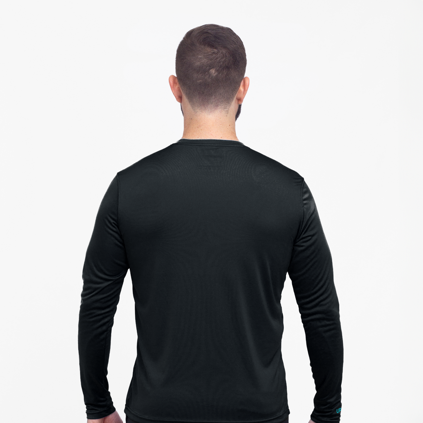 Wordmark Performance Black LS Tee