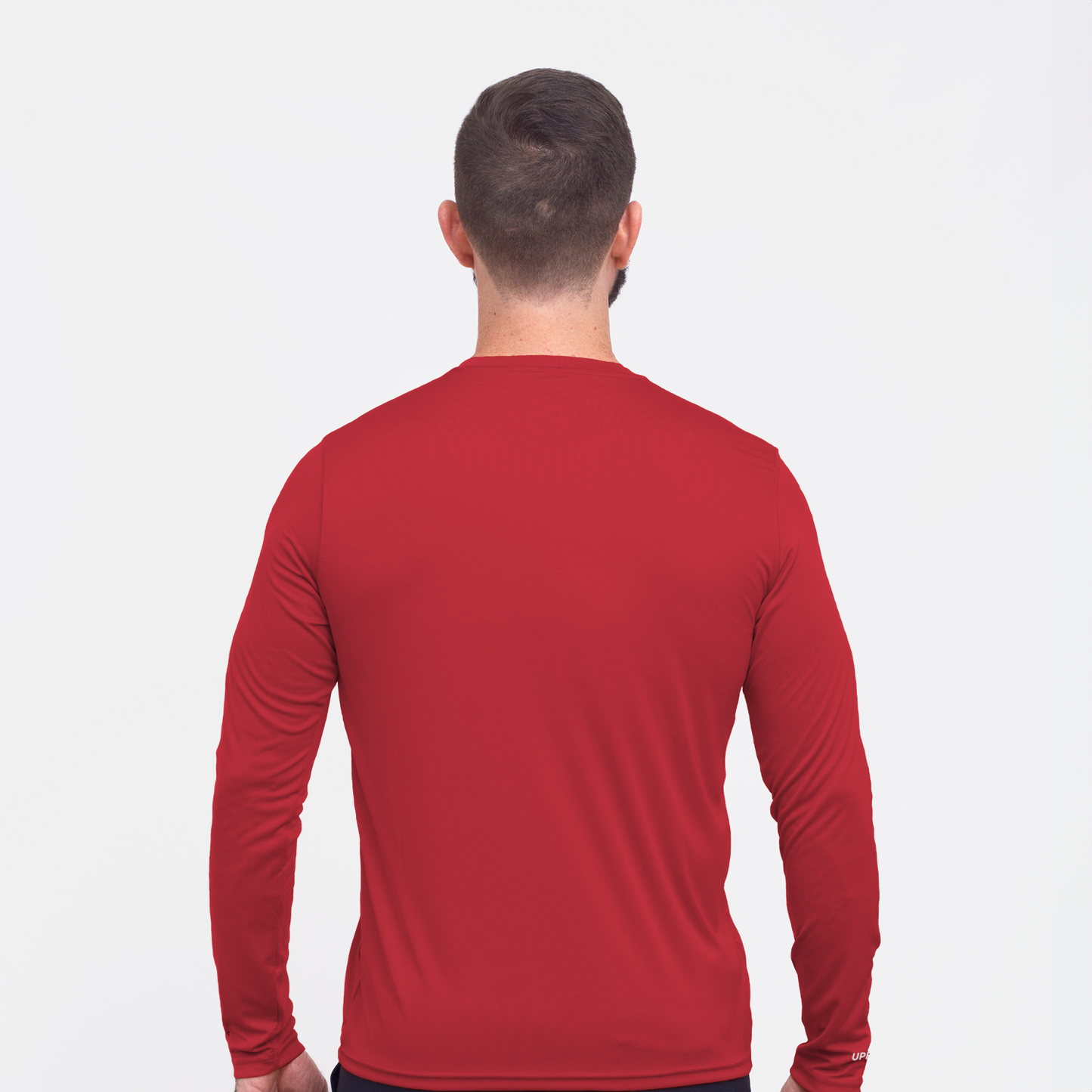 Wordmark Performance Red LS Tee