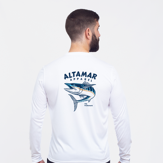 Wahoo Performance White LS Tee