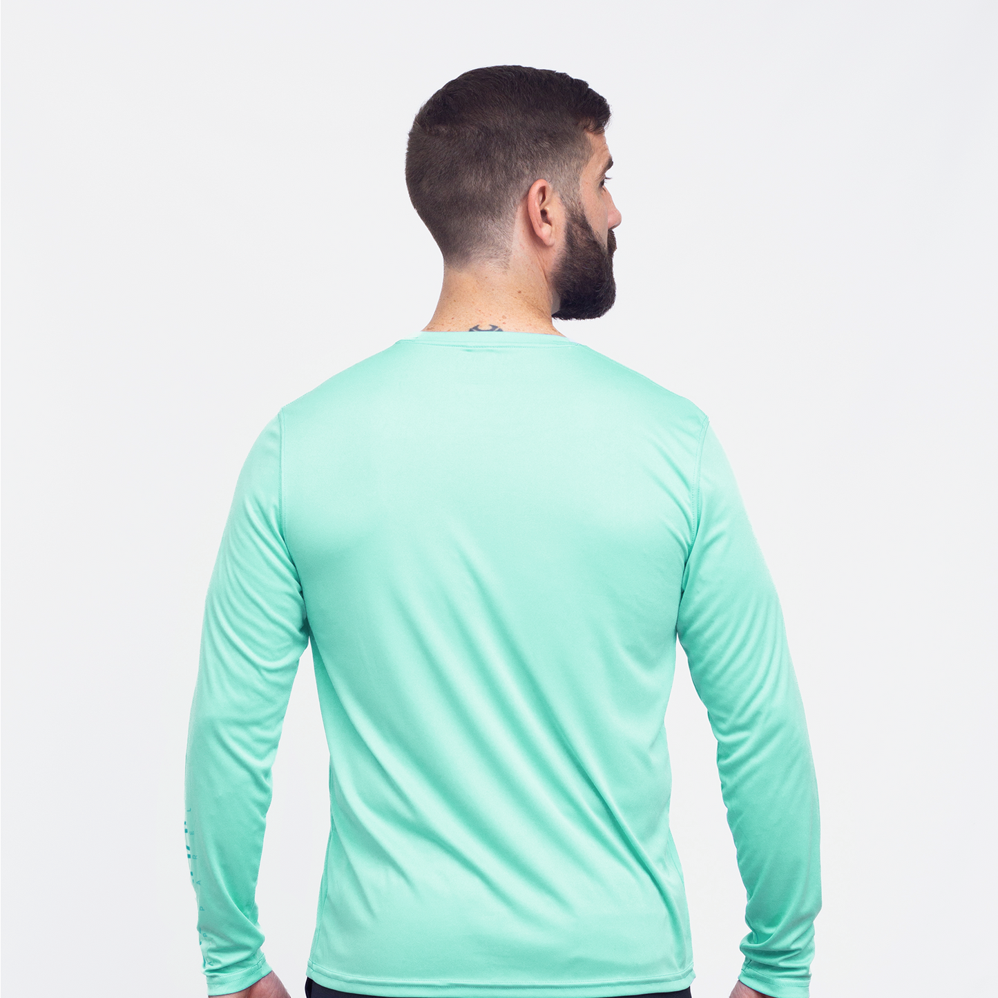 Wordmark Performance Seafoam LS Tee