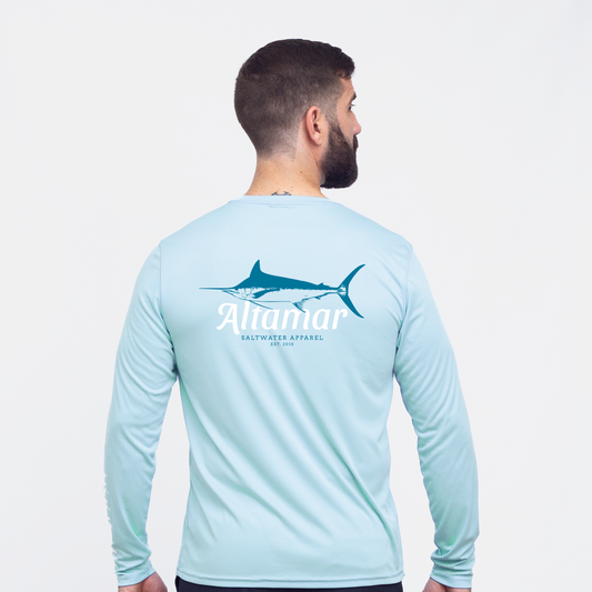 Marlin Performance Light Blue LS Tee