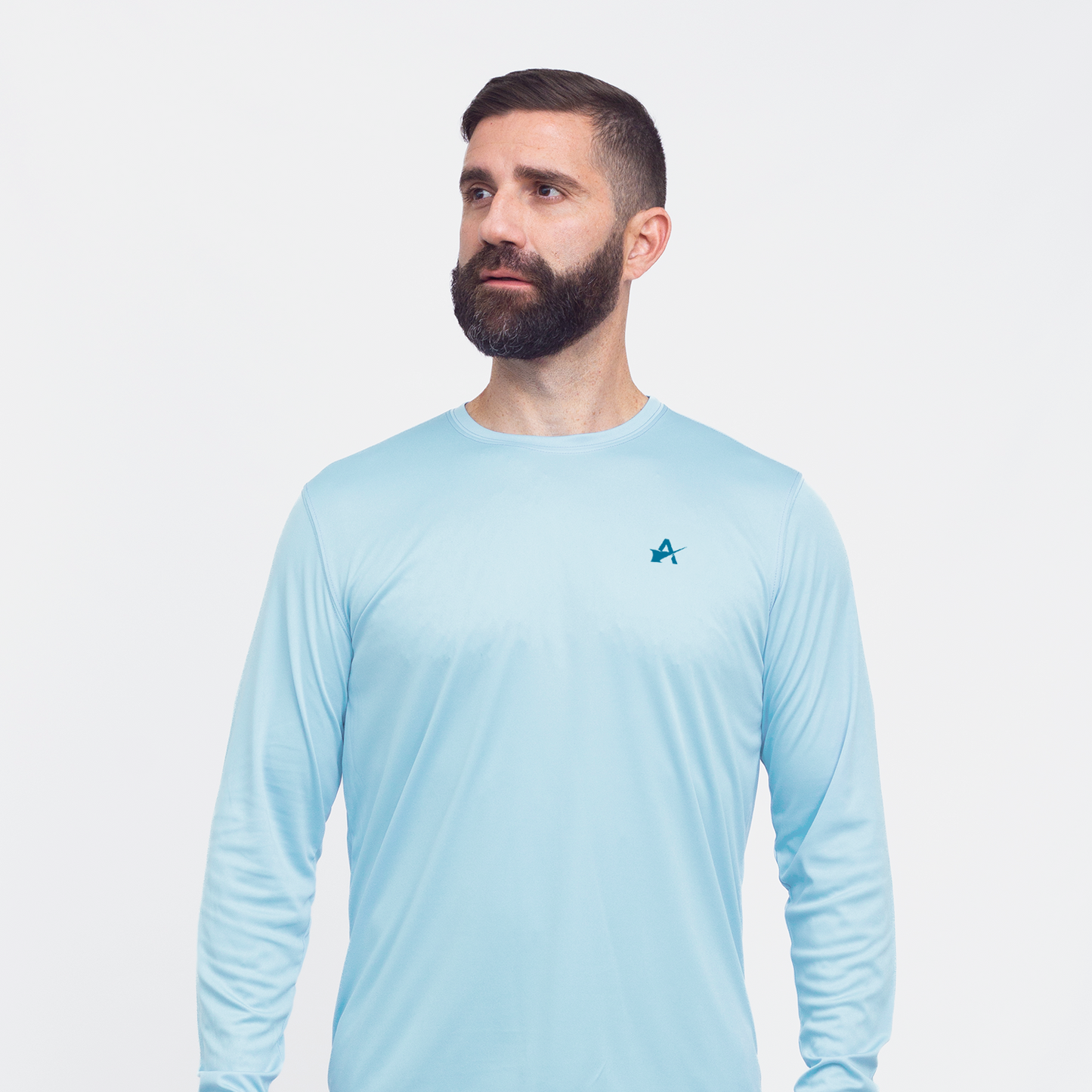 Marlin Performance Light Blue LS Tee