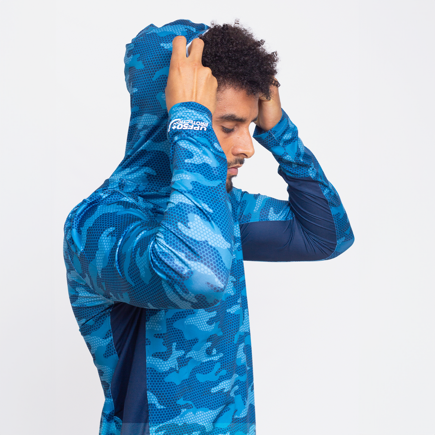 Pro Performance Hoodie LS Tee - Blue Camo