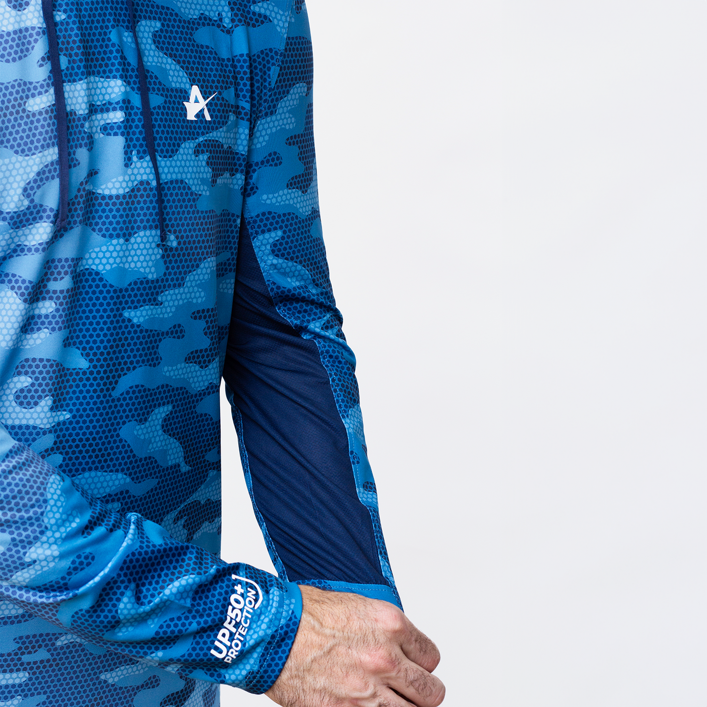 Pro Performance Hoodie LS Tee - Blue Camo
