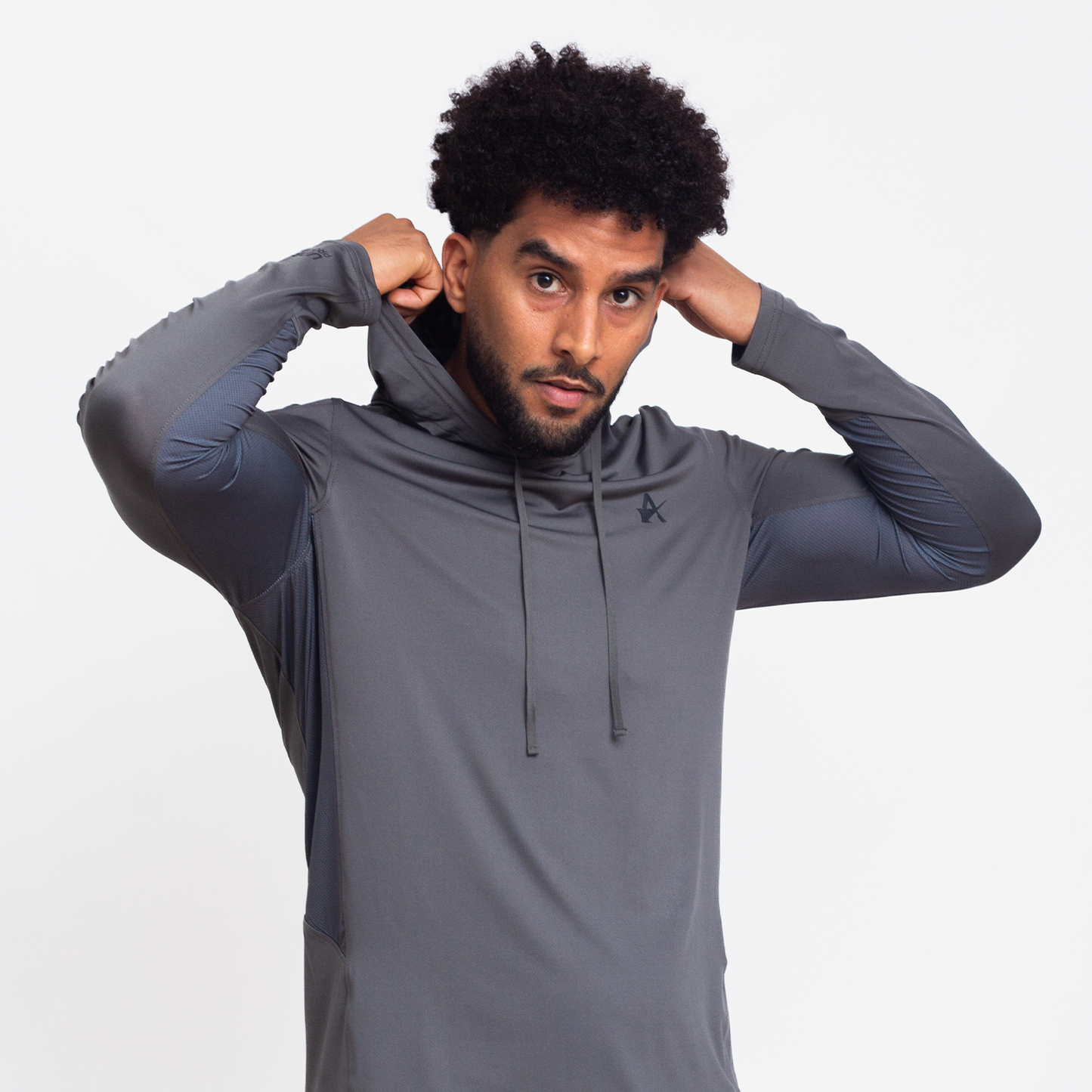 Pro Performance Hoodie LS Tee - Graphite