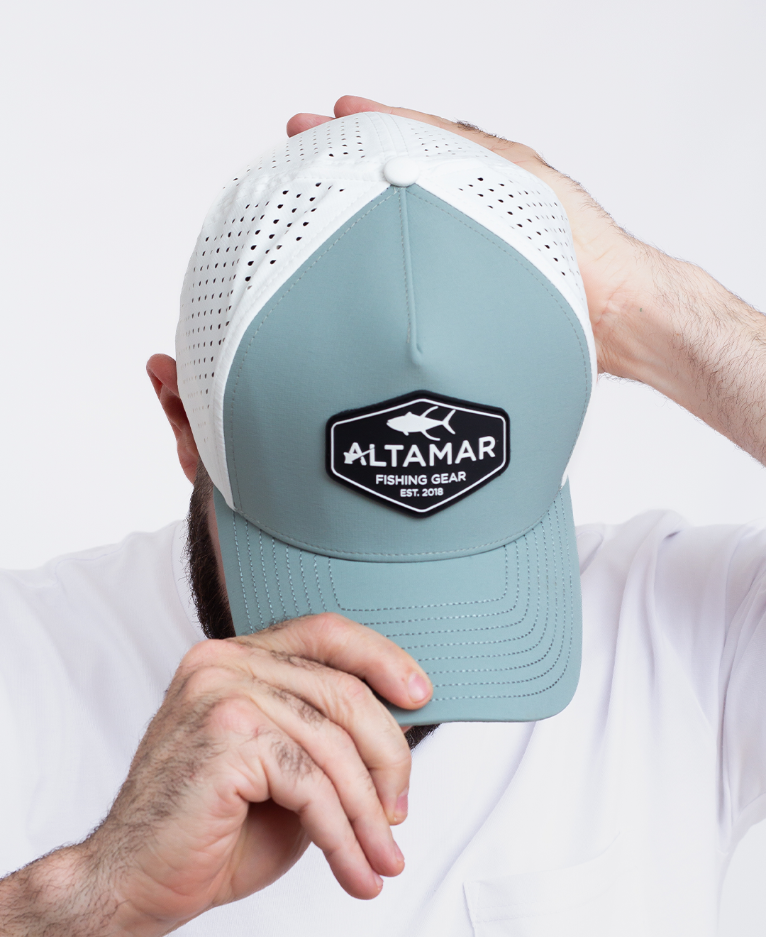 Offshore Snapback Hat - Aqua/White