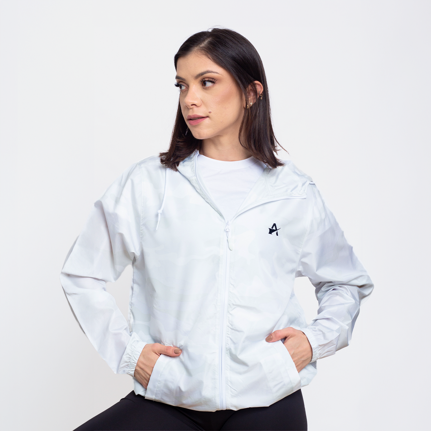 White Camo Windbreaker