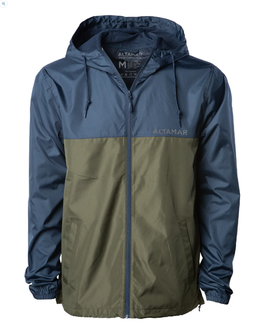 Navy/Green Windbreaker