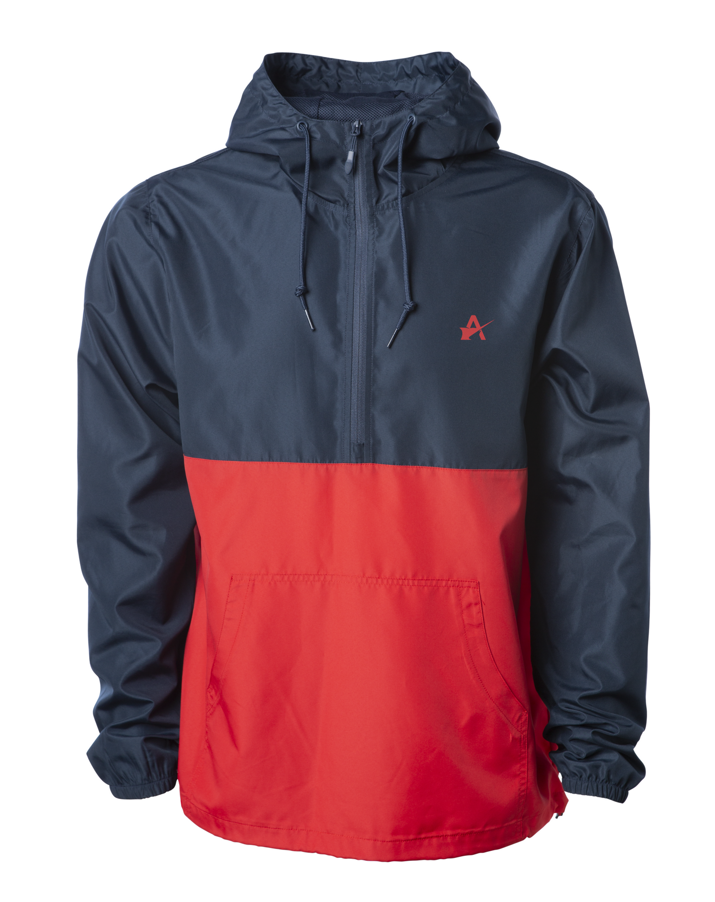 Navy/Red Pullover Windbreaker