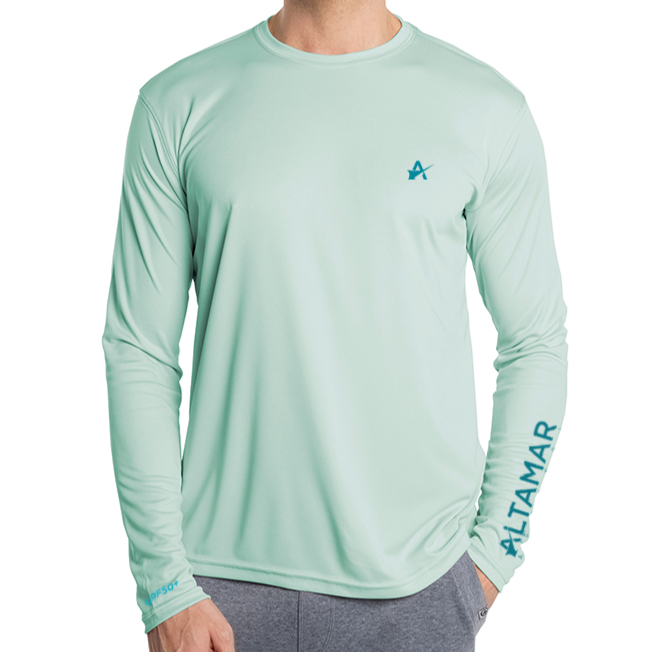 Wordmark Performance Seafoam LS Tee