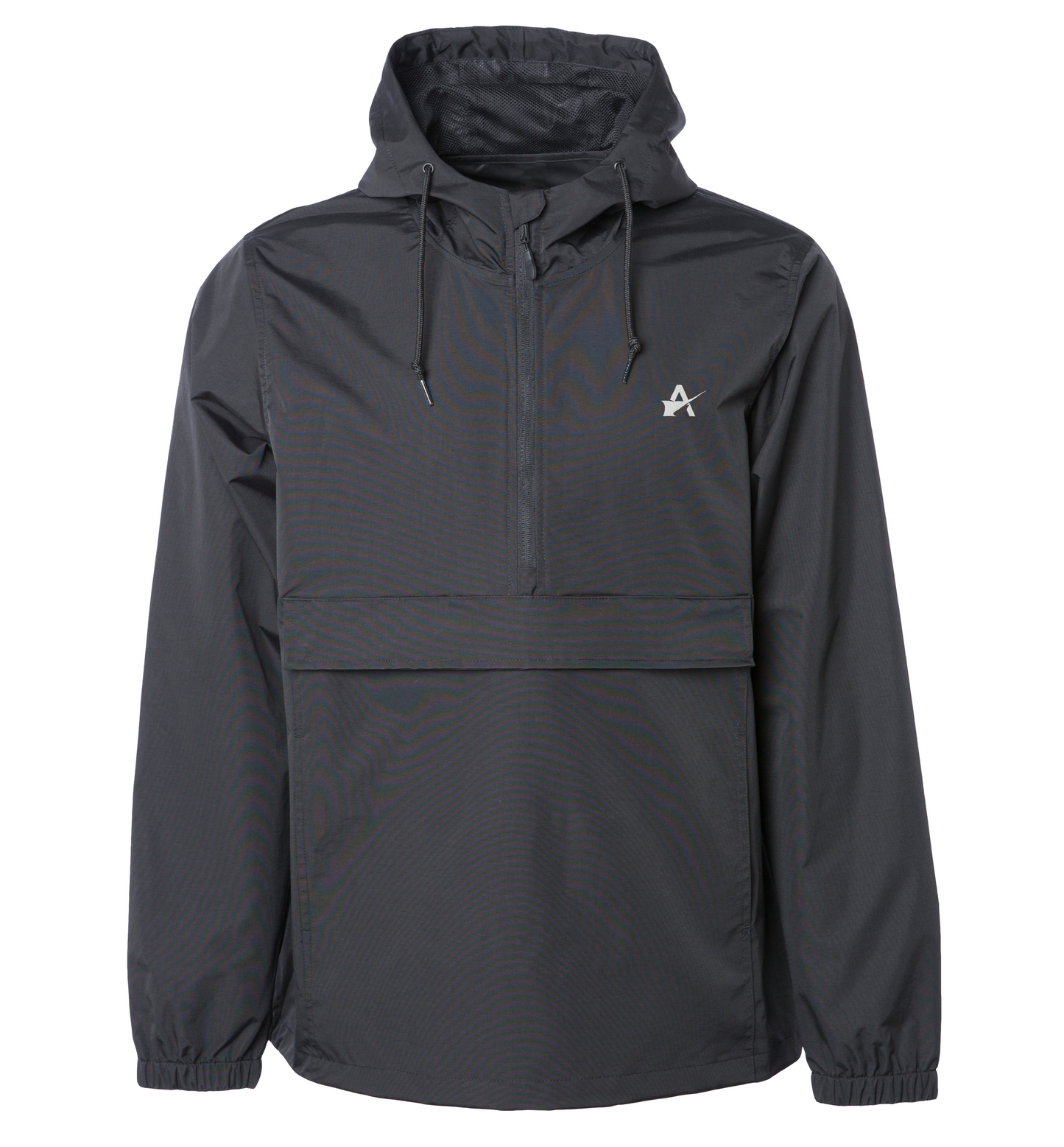 Black Water-Resistant Anorak Jacket