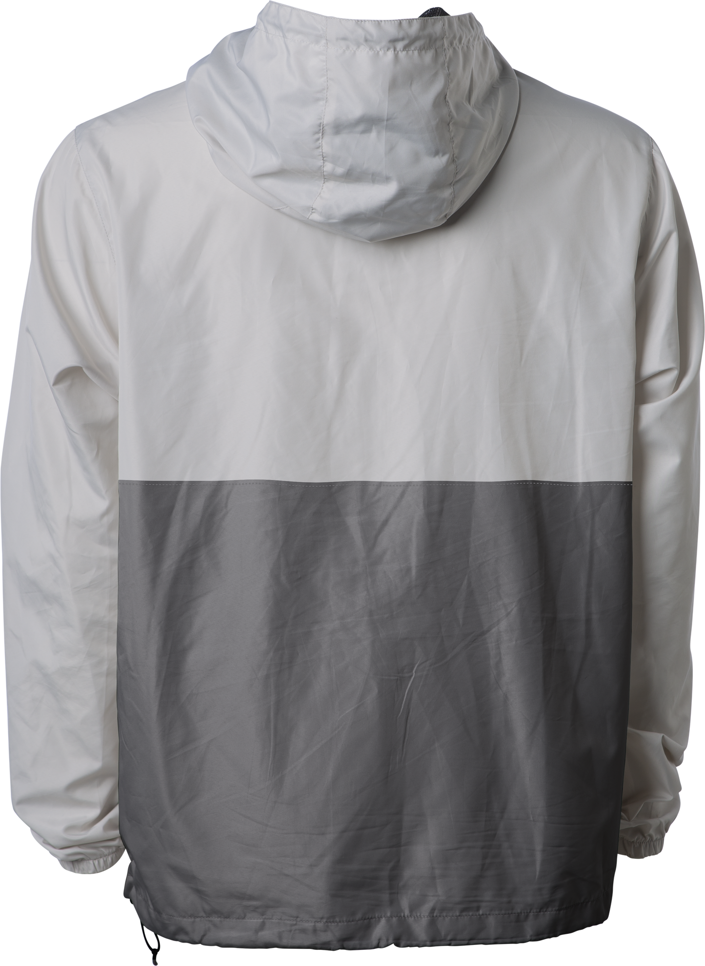 White/Grey Pullover Windbreaker