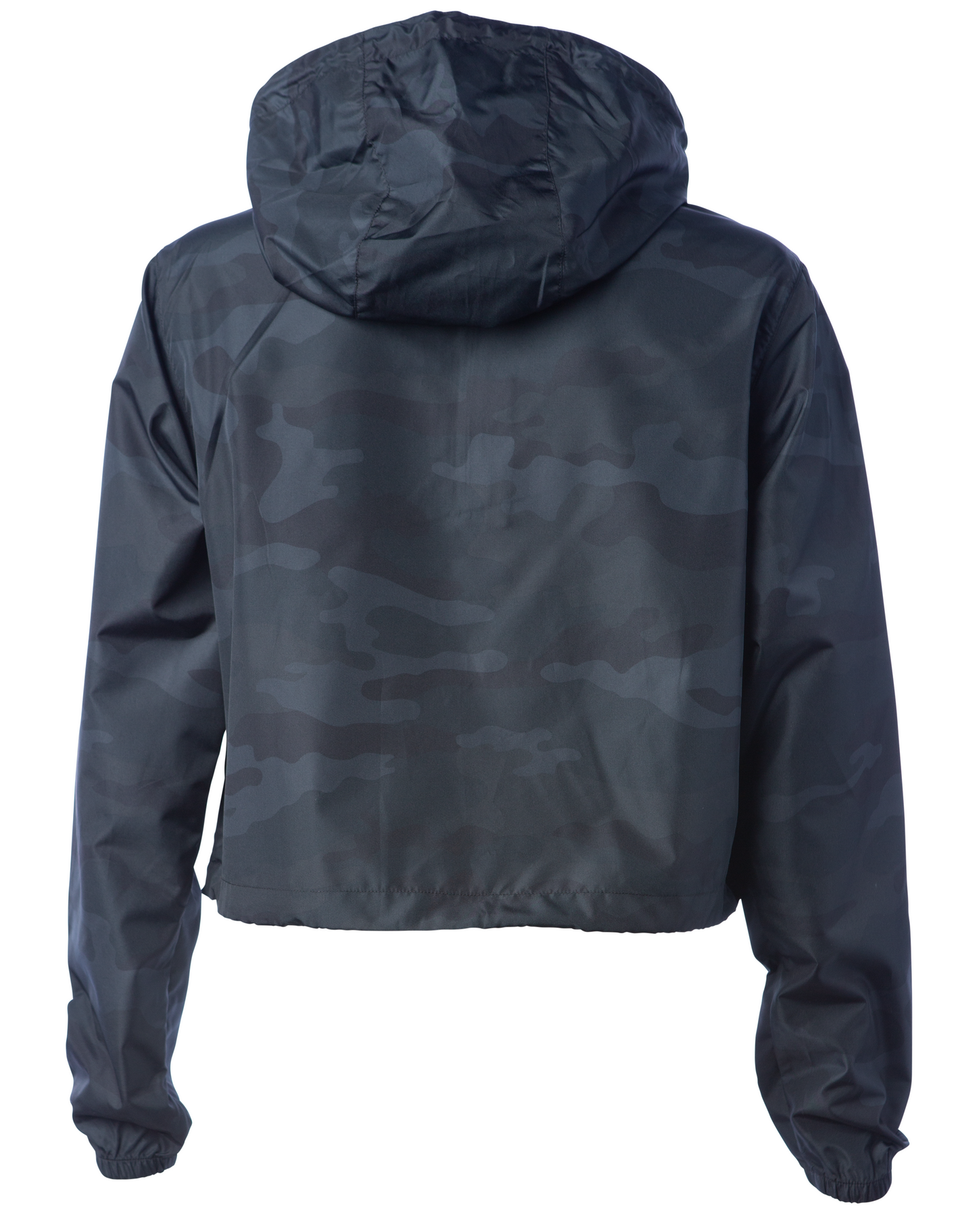 Black Camo Crop Windbreaker