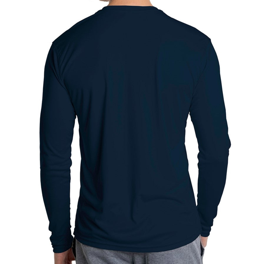 Wordmark Performance Navy LS Tee