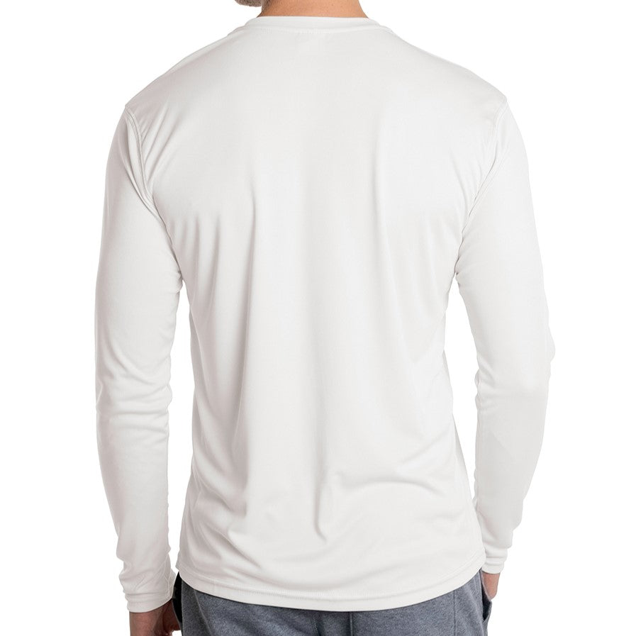 Wordmark Performance White LS Tee