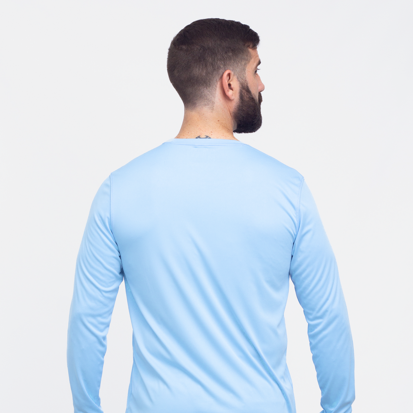Wordmark Performance Artic Blue LS Tee