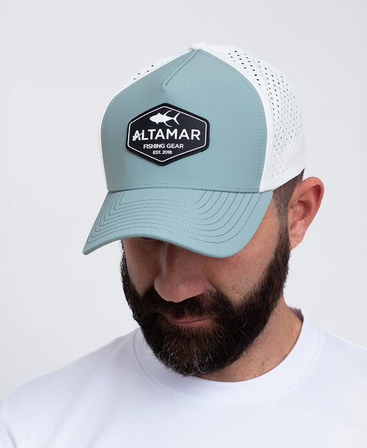 Offshore Snapback Hat - Aqua/White