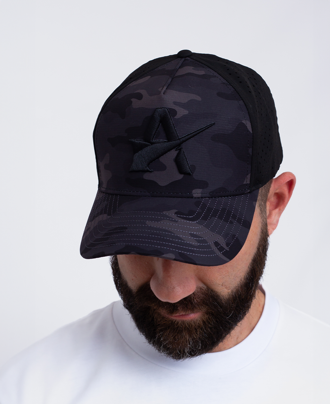 Icon Snapback Hat - Black Camo